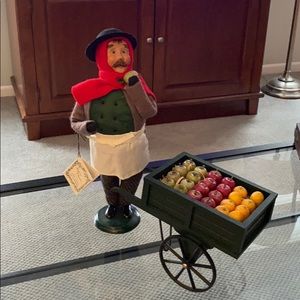 Byers Choice Caroler Apple Vendor with Cart